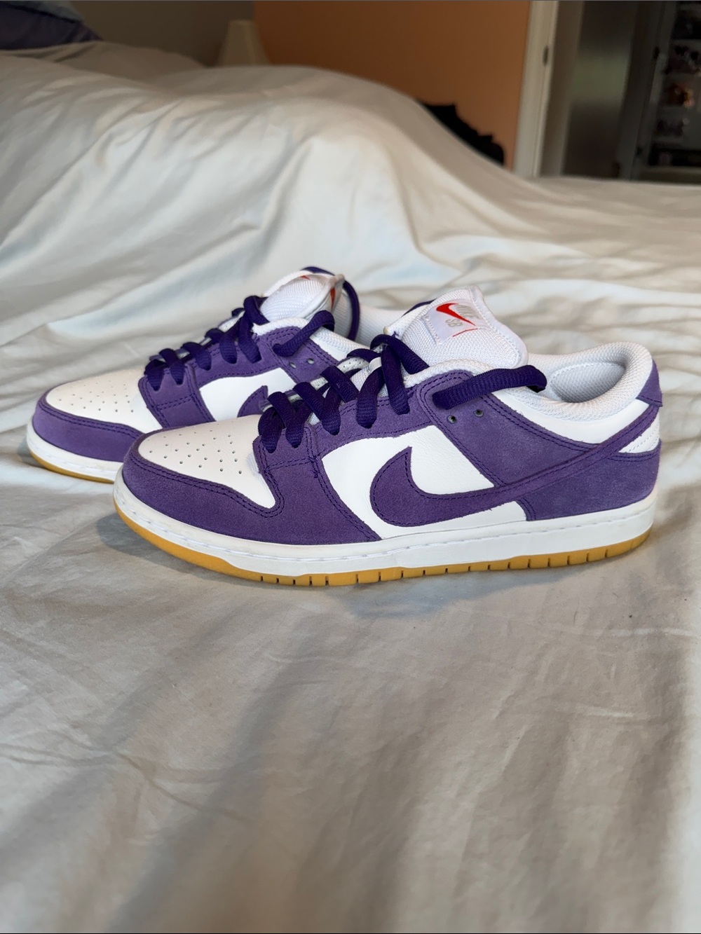 Nike SB Dunk Low Pro Court Purple Orange Label DV5464-500 Size 8